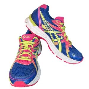 ASICS Gel Excite 2 Women's Running Shoes Blue Pink Yellow Athletic Sneakers Sz 9